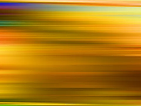 Abstrakte horizontale Streifen in Gelb, Orange, Grün und Blau, die wie eine Wischbewegung ineinanderlaufen.