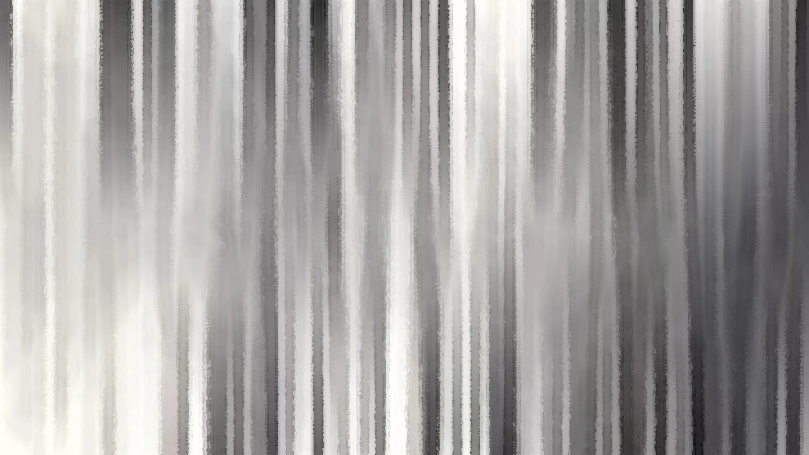 Abstraktes Bild aus vertikalen, hellen und dunklen grauen Schlieren mit pinselartiger Textur.