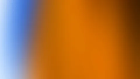 Unscharfer Farbverlauf von hellem Blau links über kräftiges Orange bis zu dunklem Braun am rechten Rand.