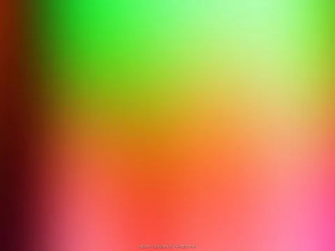 Weicher Farbverlauf von grün oben links über Orange in der Mitte bis zu Pink unten rechts, dunkles Rot am linken Rand.