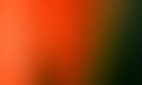 Weicher Farbverlauf von leuchtendem Orange links über Rotbraun in der Mitte zu sehr dunklem Grün rechts.
