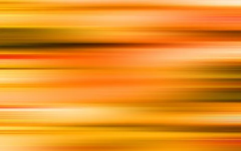Abstrakte, horizontal verwischte Streifen in Orange, Gelb und Ocker mit dunkleren Bändern in der Mitte.