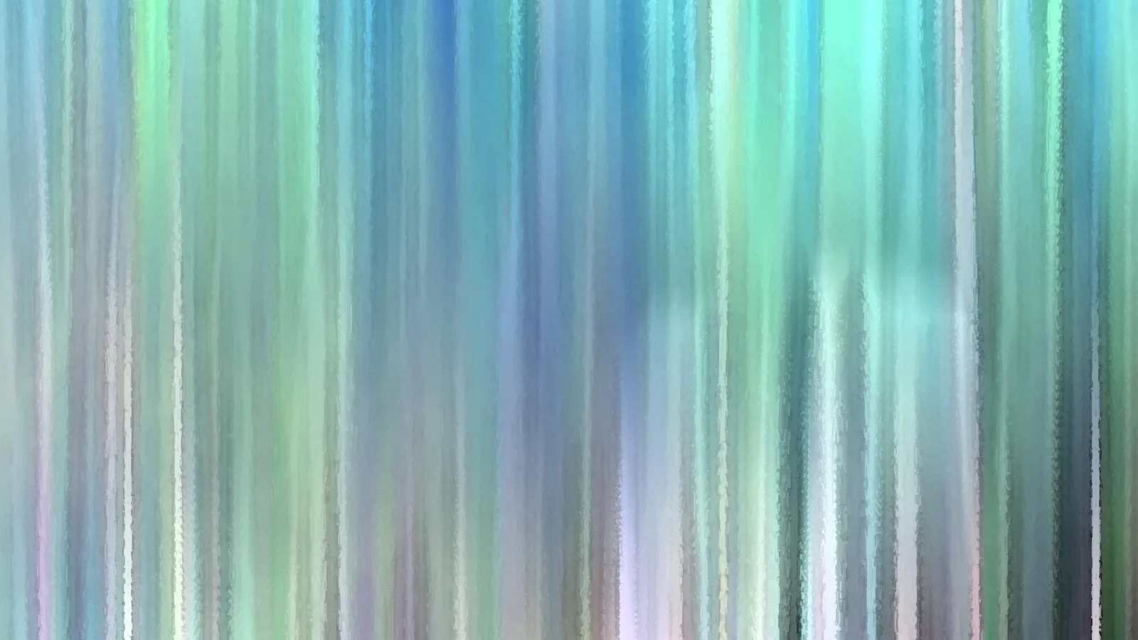 Abstraktes Muster aus vertikalen, verwaschenen Streifen in Mint, Blau, Grün und Lavendel mit körnigen Kanten.