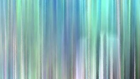 Abstraktes Muster aus vertikalen, verwaschenen Streifen in Mint, Blau, Grün und Lavendel mit körnigen Kanten.