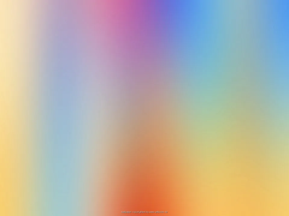 Vertikale, weich ineinander übergehende Farbverläufe in Gelb, Rosa, Violett, Blau, Grün und Orange, mit einem kleinen Copyright-Hinweis am unteren Rand.