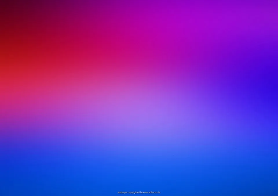 Weicher Farbverlauf von dunklem Rot links oben über Magenta und Violett bis zu kräftigem Blau unten.