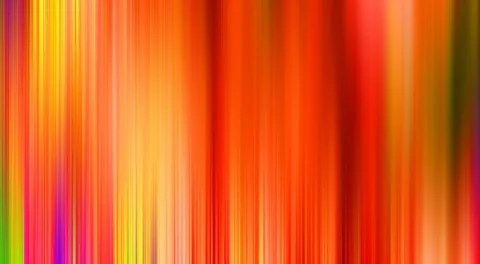 Abstrakte, vertikal verwischte Farbstreifen in Orange, Rot, Gelb und vereinzelt Magenta und Grün.